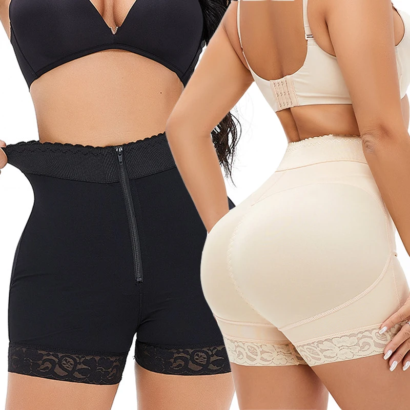 Shorts emagrecedores para mulheres, levantamento de bumbum, cintura alta,  calcinha trainer, compressão, abdômen, shaper do corpo pós-parto, plus size