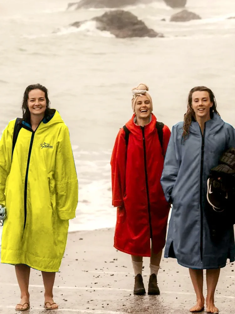 Swimming Robe Qui Dry Towel Diving Changing Surfing Cloak ex Hot Spring Outer Coat Sports Sunscreen Beach Jaet