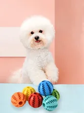  Intellectual Food Leakage Watermelon Ball Molar Cleaning Bites Pet Toys TPR Rubber Rugby Dog Accessories Multicolor Pet Products 