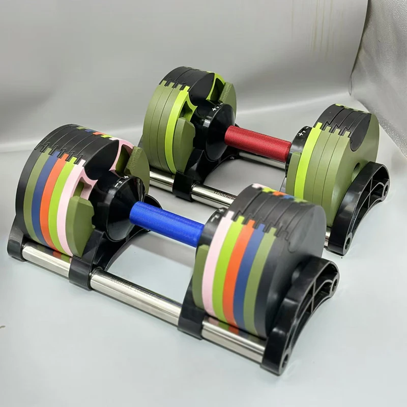 Colorful Paint Adjustable Dumbbell, Cast Iron Gym Fitness Dumbbells, New Uniform, 2kg Incremental