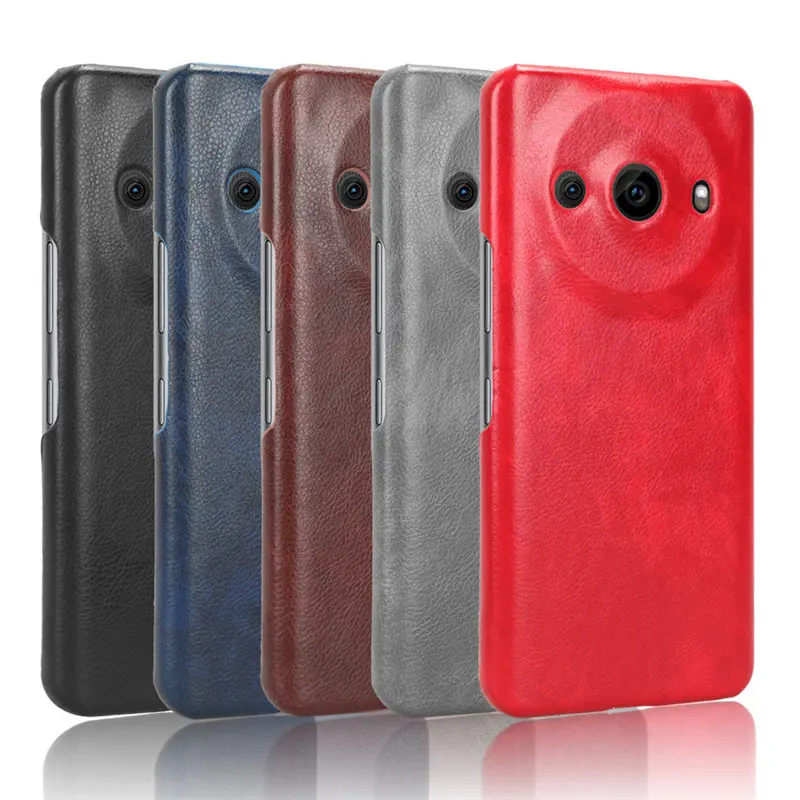 PU Leather Hard Matte Back Cover for Smartphone - Premium Protector Case