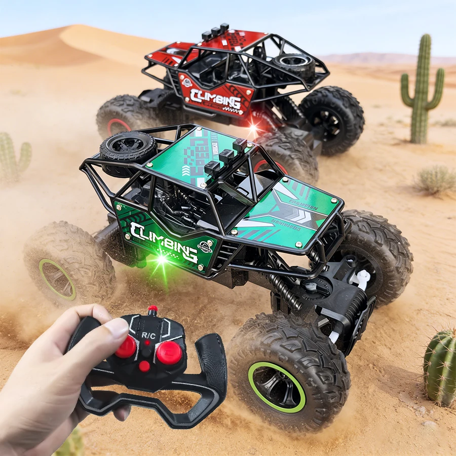 2.4G RC Alloy Off-Road Vehicle – Rechargeable Remote Control Racing Toy Car with Long-Distance LED Lights | Birthday Gift for Kids 2
