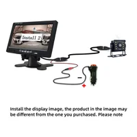HD Easy To Install Backup Reverse Camera Whit 7" LCD Color Rear View Monitor 12V/24V for Bus Truck RV Trailer Pickups RV Lorry - Image 3