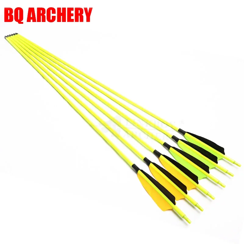 

12pcs Archery Mix Carbon Arrows Sp500 30inch 5inch Turkey Feather Arrow Point 90gr for Traditional Recurve Bow Hunting