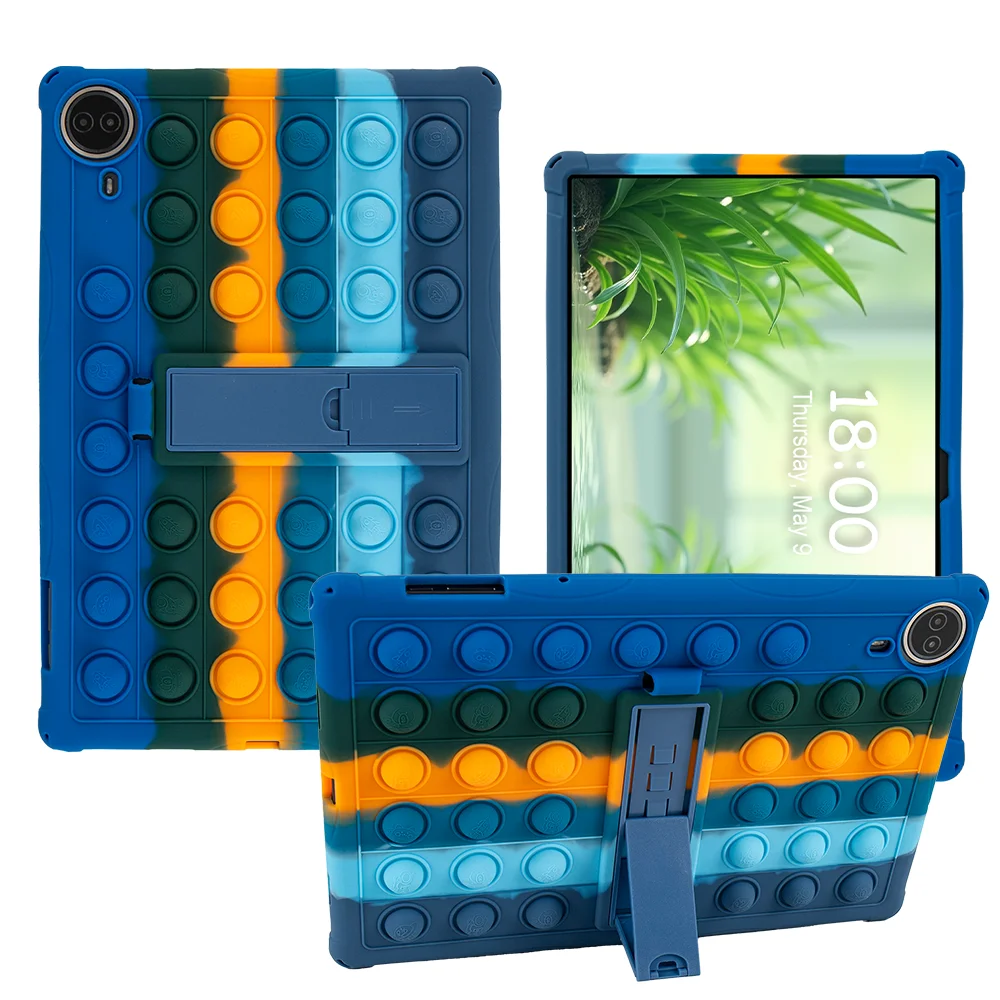 Soft Silicone Shockproof Tablet Case with Multi-Angle Adjustable Stand