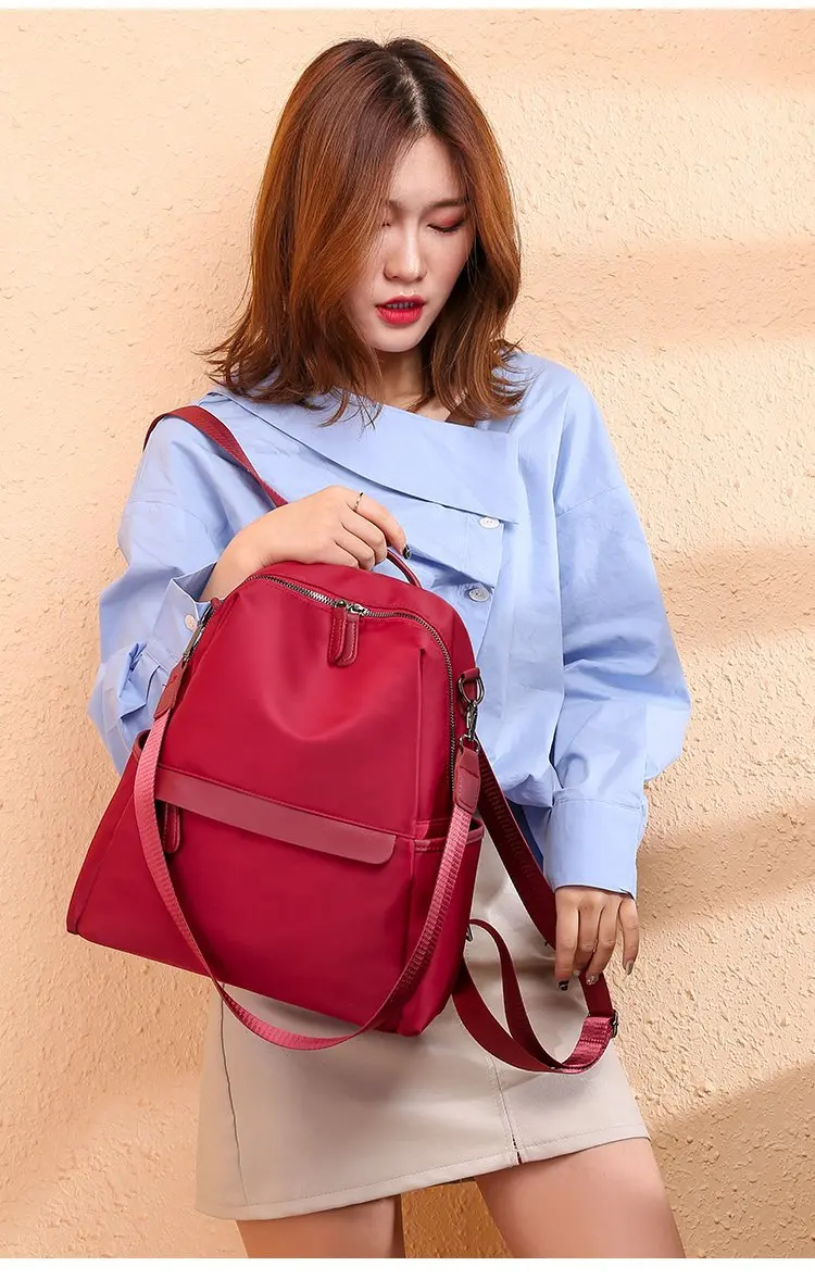 

Casual Nylon Women Small Backpack Oxford Outdoor Rucksack
