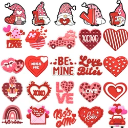 Hot Sale 1Pcs Valentine's Day Shoe Charms Pin Decoration for Croc Accessories Shoe Bracelet Wristband Girls Women Party Gifts