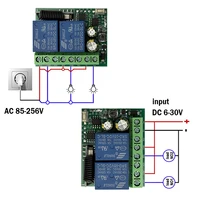 DC 6-30V AC 85-250V 433MHz RF Wireless Remote Control Switch 2 Channels Relay Receiver Control Garage Door Motor Curtain Light - Image 2