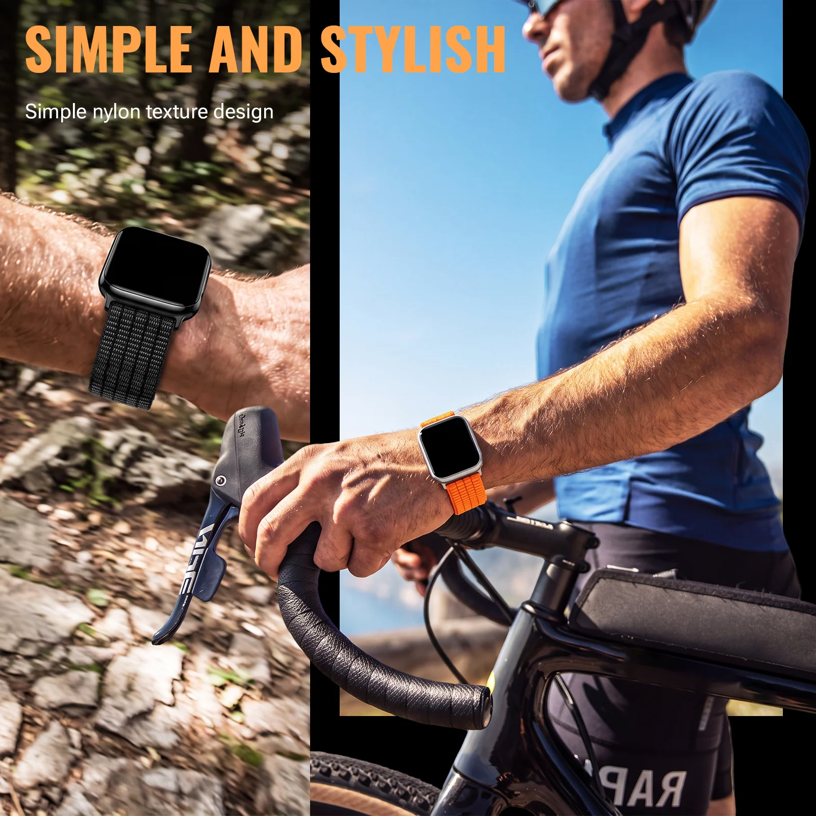 Cloud-Sensing Breathable Nylon Loop Sports Wristband - Unisex Wearable Bracelet