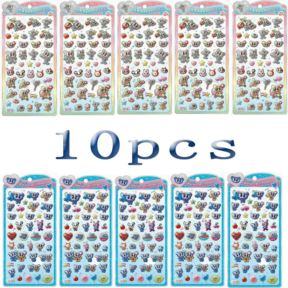 핫 엔젤 블루 젤리 스티커 일본 블루 폰 케이스 남아 여아 DIY 장식 스티커 장난감 3D 릴리프 스티커