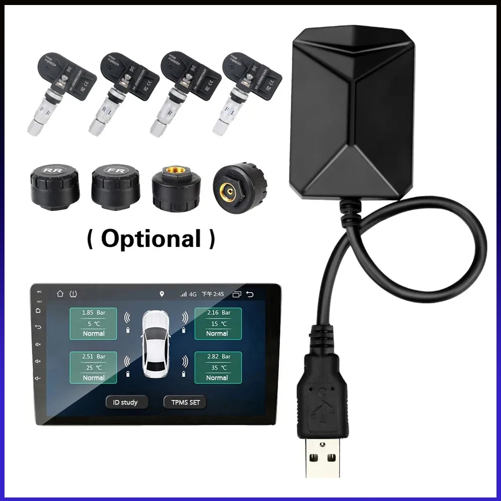 TPMS Per Auto Con Sensore Esterno - Sistema USB Per Monitoraggio Pressione Pneumatici Su Android - Foto 2