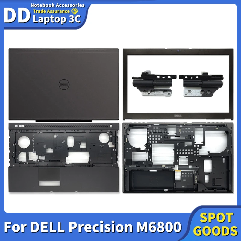 

New Laptop Case Original For Dell Precision M6800 0VVHJD LCD Back Cover Front Bezel Palmrest Bottom Case Hinges Notebook Parts
