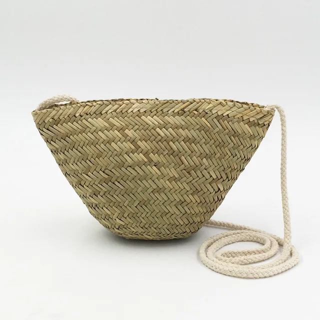 Natural Shell Straw Bag - Bohemian Woven Crossbody Summer Handbag