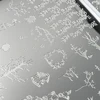 French Nail Art Stamping Plate 14.5X9.5cm Geometry Wave Line Drawing Templates Flower Lace Stamp Nail Charm Mold Stencil Tools @ 6