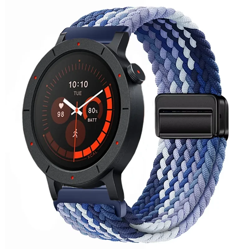 Nylon Braid Sport Strap - 22mm Magnetic Breathable Bracelet Wristband