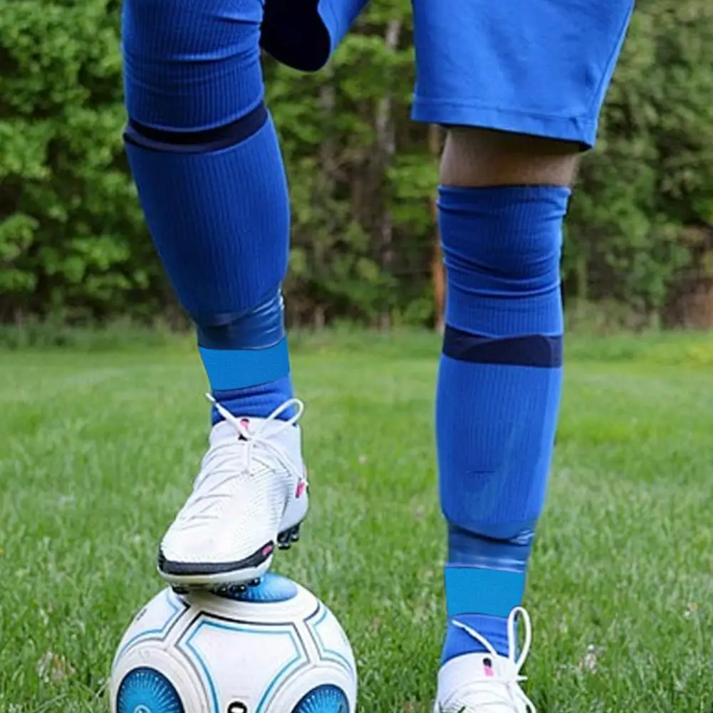 Shin Guard Strap Pressure Straps Self-adjustable Silicone Soccer Football Sports Training Gear
