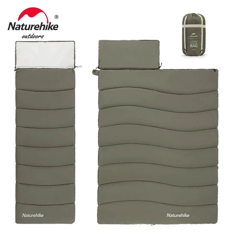 Naturehike Ld Sacco A Pelo Campeggio Ultraleggero Inverno Cotone Sacchi A Pelo Estate Impiombabile 2 In 1 Doppio Sacco A Pelo In Cotone