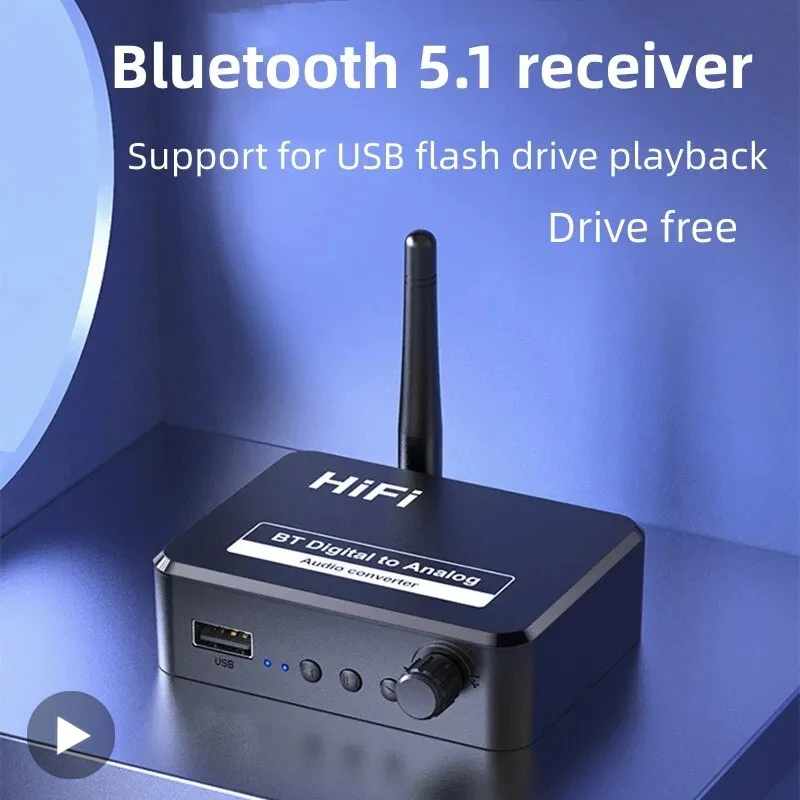 Rca Receiver Hifi Bluetooth Adapter 3.5Mm Jack Aux Wireless For Pc Tv Car Speaker Audio Dongle Receptor Auxiliary Music Usb Kits