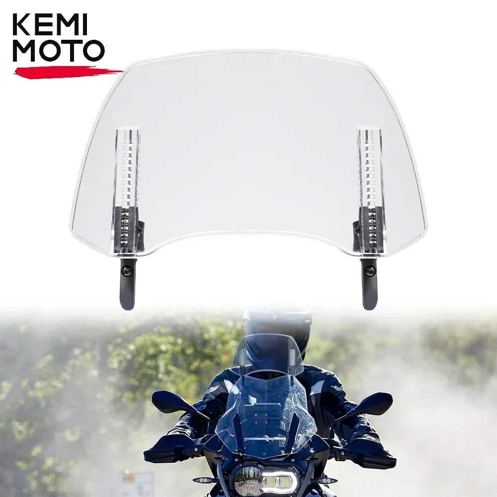 Motorcycle Windshield Extension Universal Windscreen For BMW R1250GS For Honda Suzuki Heighten Wind Deflector Accessories