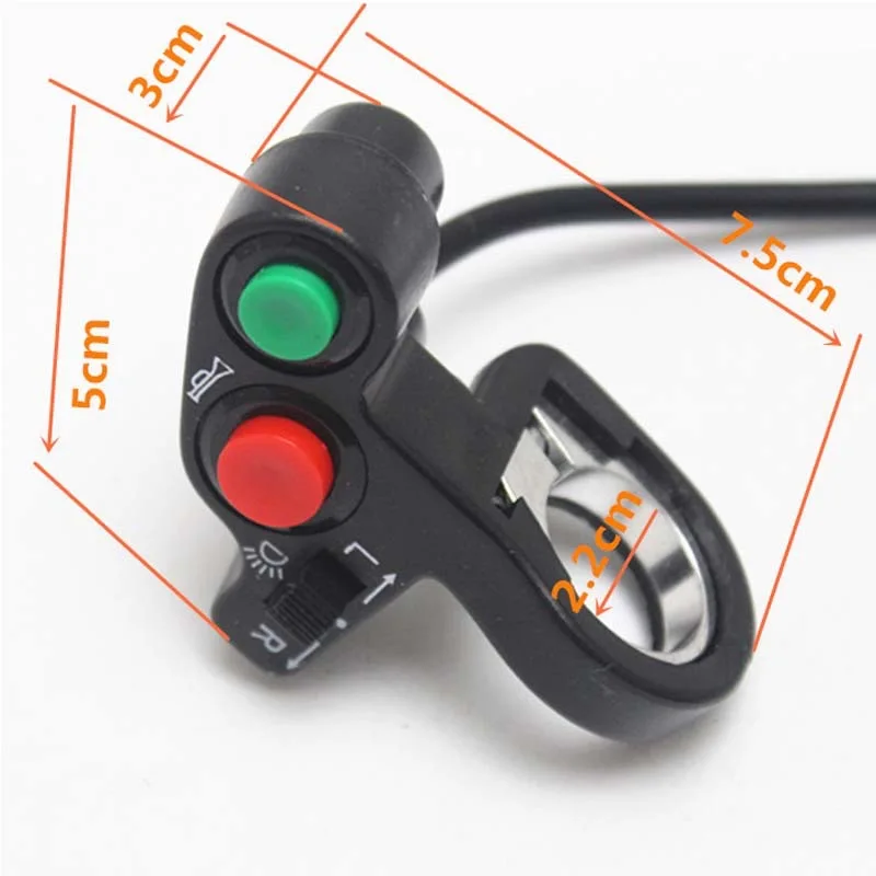 Motorcycle Handlebar Switch 7/8" Handlebar Horn Turn Signals Lights Controller Switch Modified Parts For Motorcycle Scooter Electric Bike