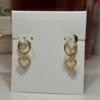 YEEVAA Heart Huggie Crystal Stone Drusy Hoop Earrings for Women Girls Fashion Jewelry, Unique Gifts 4