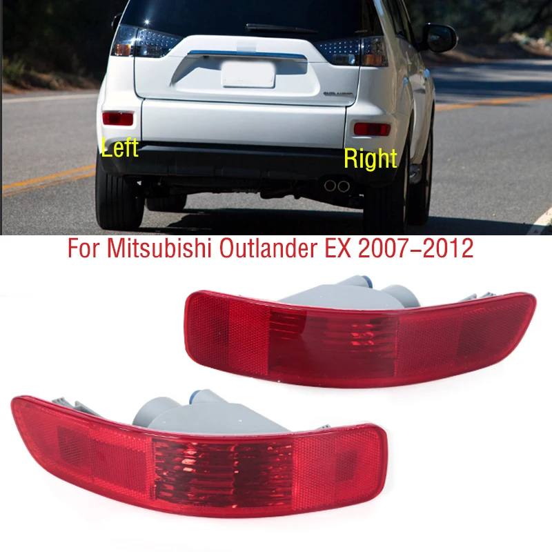 Réflecteur Arrière Droit Inférieur Pour Mitsubishi Outlander 2007-2012 - Neuf, Couleur Rouge