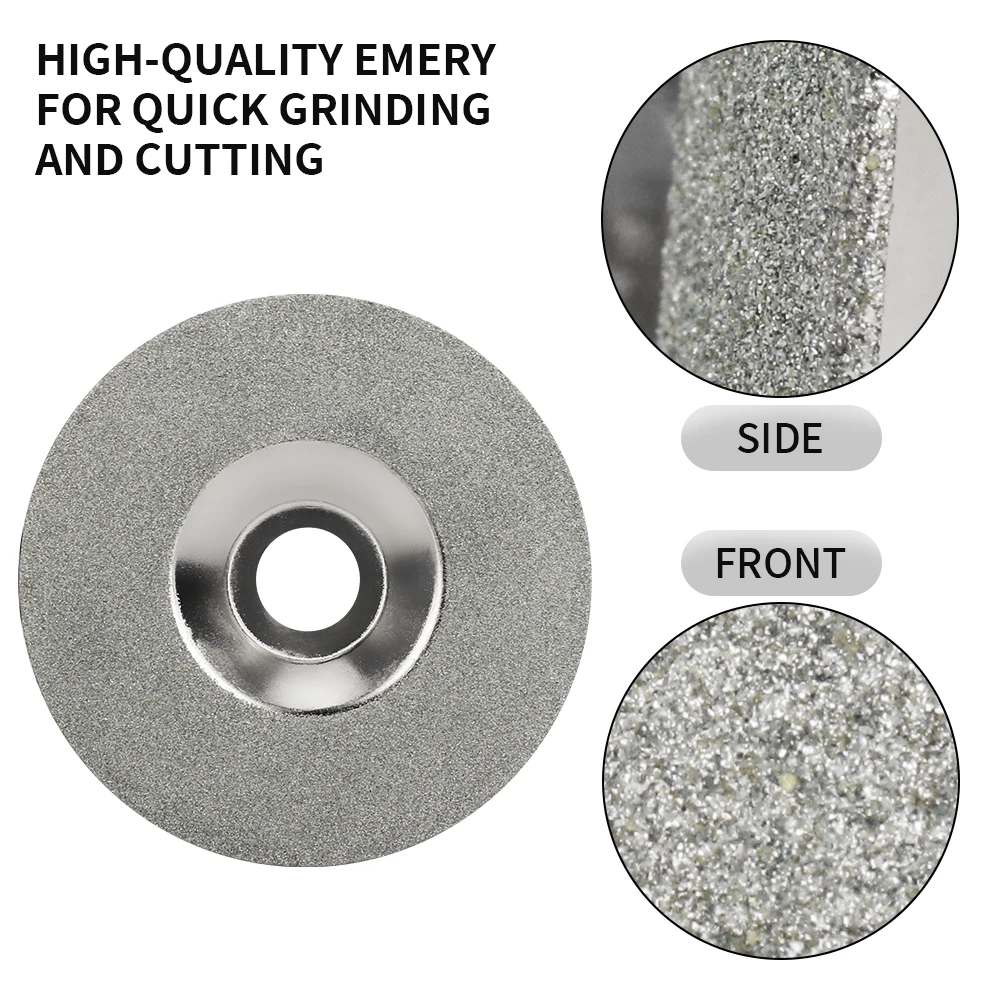 125 mm galvanisierte Diamant-Trennscheibe, 5 Zoll Schleifscheibe für Winkelschleifer, Glas, Jade, Schneiden, Polieren, DIY-Sägeblatt – Detail 8
