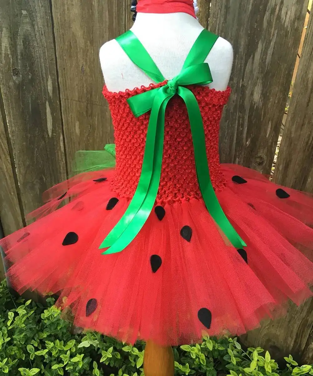 Rote Blumen, mit Erdbeer gefüttertes Tutu-Kleid für Babys, Früchte, Geburtstagskostüme, Kinder, Halloween-Outfit, Kinder-Früchte-Kleidung – Detail 15