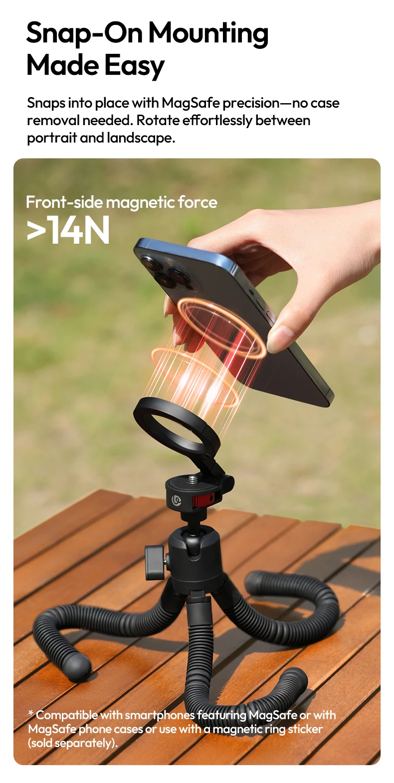Magnetic Flexible Tripod Octopus Tripod for iPhone 16 15 14 13 Camera for Gopro