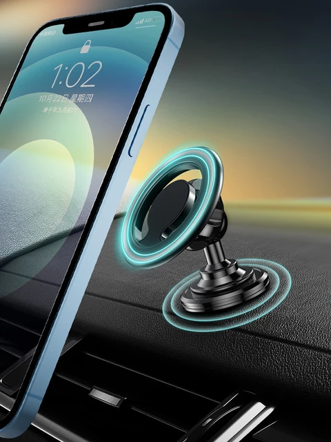 OlPG-Support de telephone magnetique pour voiture, compatible avec iPhone  14, 12, 13, Pro, 12 Max, 12 Mini, etui Magsafe, aimant de bain, grille  d'aeration