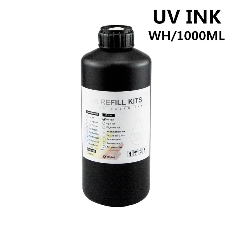 1000ML UV Hard Ink for Epson XP600 TX800 XP-600 L800 L805 L1800 R290 R300 1390 1400 1410 1430 DX5 DX7 DX10 Printer