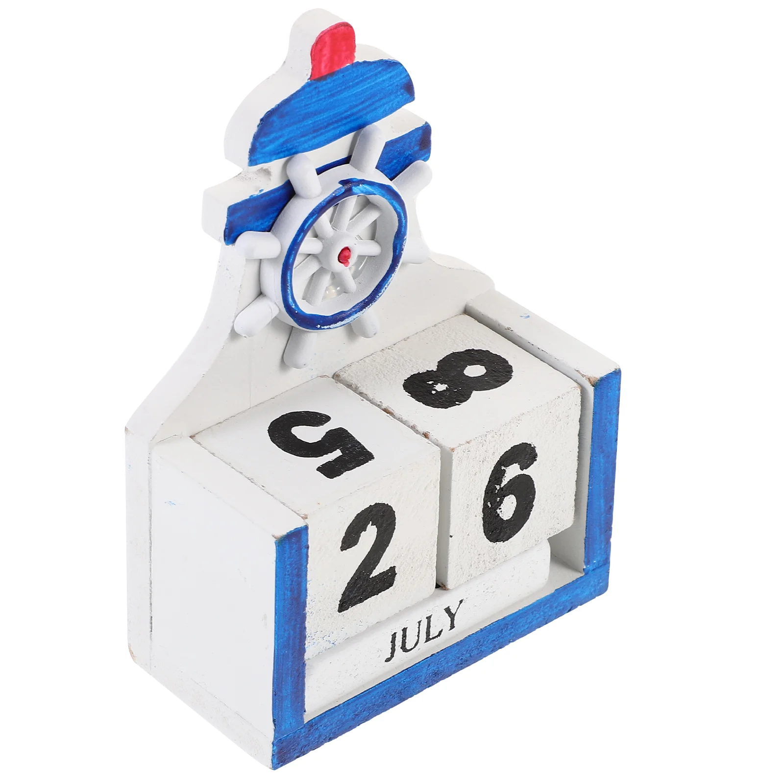 Ornaments Wooden Calendar Home Supply Office Decorations Perpetual Block Accessory Desk Table