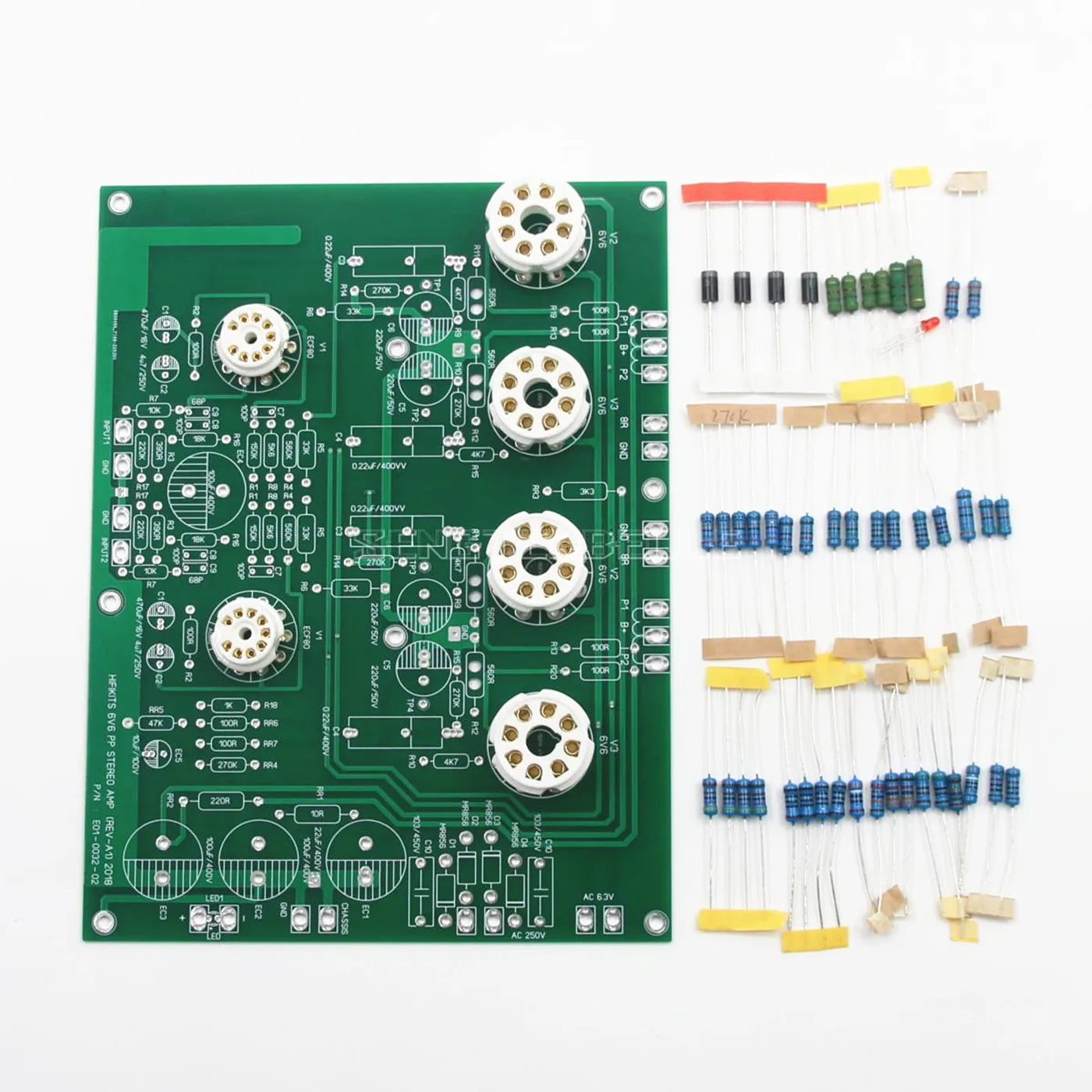 

DIY 6V6 Tube Push-PullStereo HiFi Home Audio Power Amplifier Board Kit Based on AN EL84 Amp Circuit