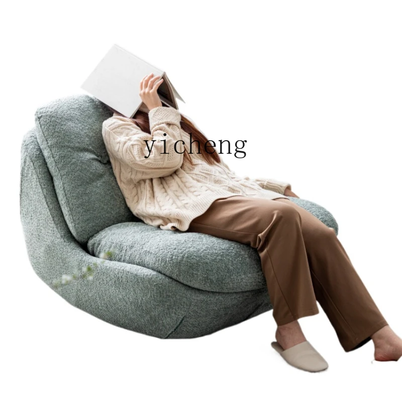 

ZK Lazy Rocking Chair Fabric Single Rocking Chair Large Sitting Deep Recliner Living Room Balcony Leisure Sofa Home Accessories