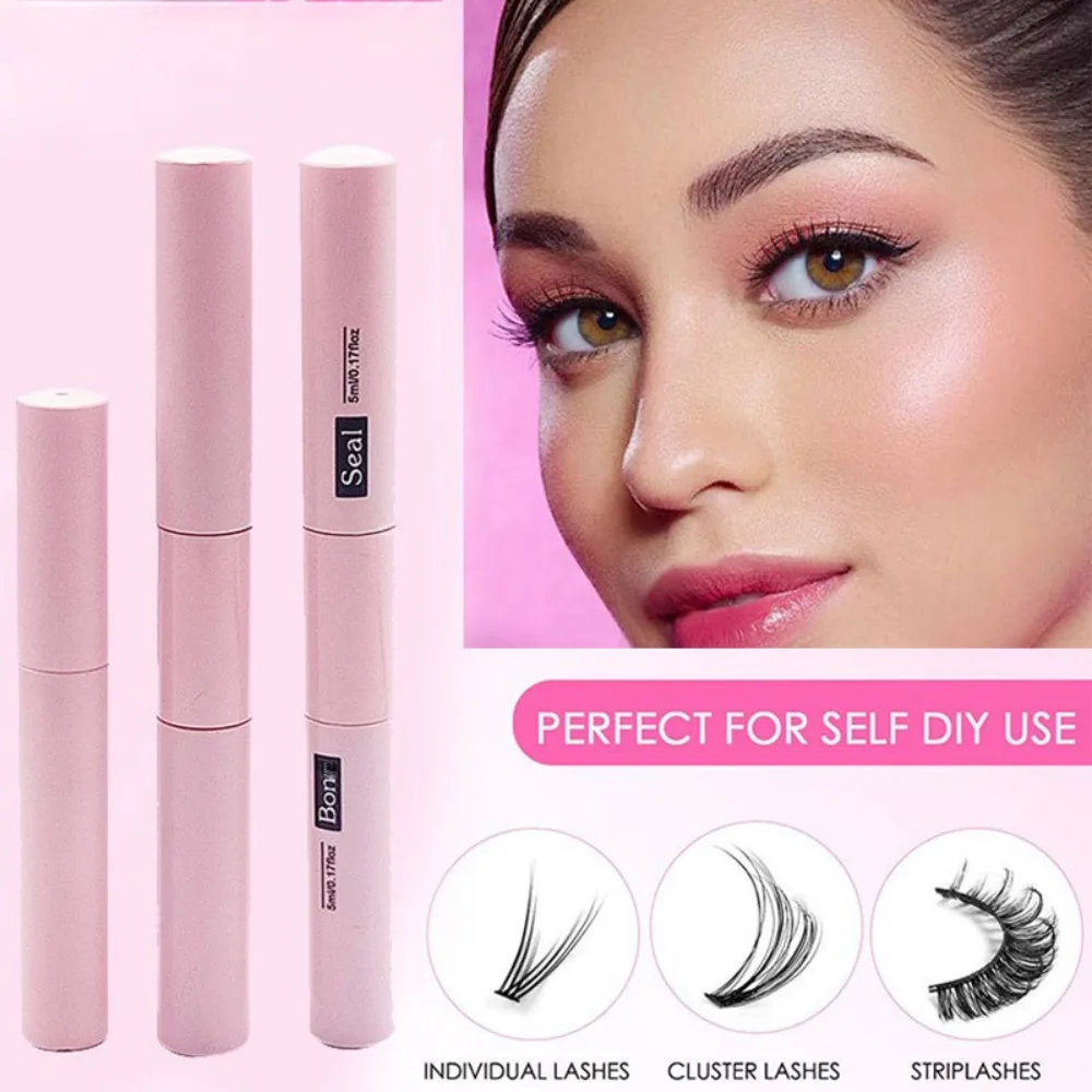 Lash Bond and Seal 10ml Individual Lashes Glue and Seal Super Strong Hold Lash Extension Glue Remover 5ml Tweezers Kit