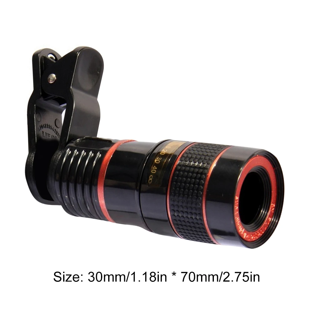 8X Telescope Telephoto Lens 20x 12x Zoom lens Monocular Mobile
