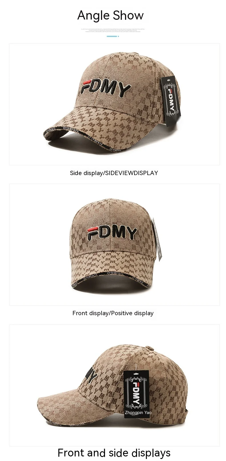 Unisex Baseball Cap With Letter Jacquard Design For Spring Autumn_voghion.com