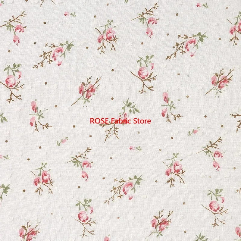 Vibrant Pink Floral Cotton Fabric