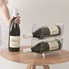 Refrigerator Organizer Tray for Wine and Glasses Plastic Wine Can Shelves with Stackable Glass Storage Racks Cup Storage Rack 2