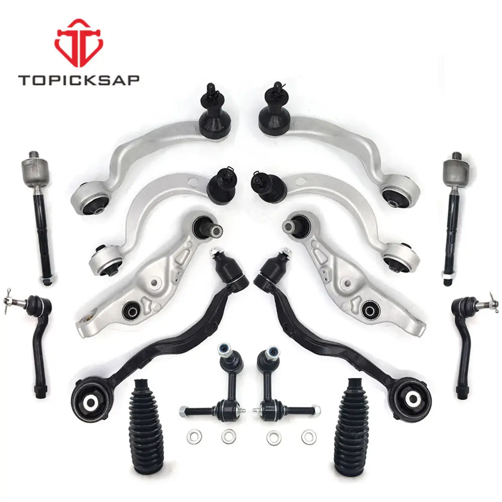 

TOPICKSAP 16pcs Front Lower Upper Control Arm Ball Joint Tie Rod Kit for Lexus LS460 RWD 2007 2008 2009 2010 2011 2012 2013-2017