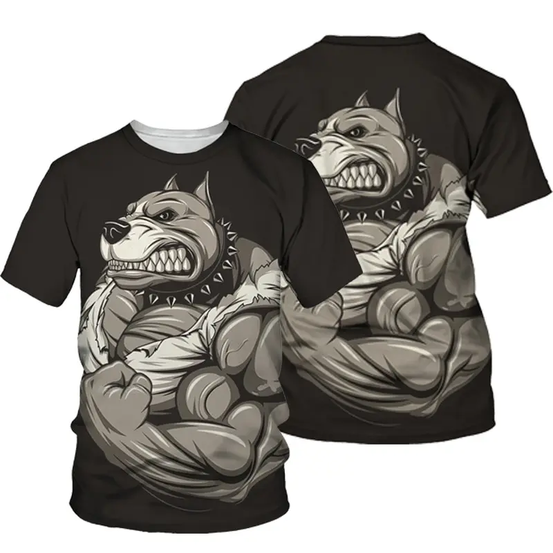 3D Print Animal Boxing T Shirt Short Sleeve O Neck Tee