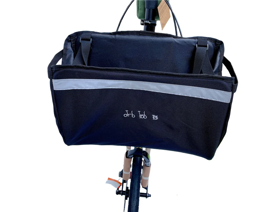 Description Picture 2 of itemBicycle Bags & Panniers Storage Bag Vegetable basket With Waterproof Cover Aluminum Mount Use For Brompton Birdy Folding Bike