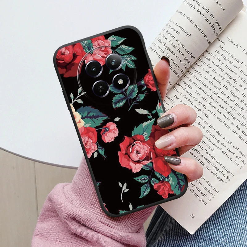 Cute Heart Flower Soft Silicone Matte Protective Back Cover s - Cartoon Design