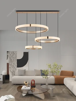 Modern design creative round simple chandelier ring Lights suitable for living room bedroom restaurant home round Pendant Lights 1