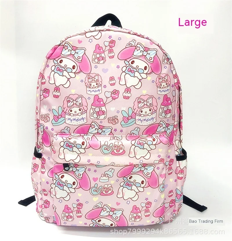 Sanrio Anime Mymelody Kuromi Cinnamoroll Children Backpack Travel Bag  Schoolbag Girls Kindergarten Bookbag Mochila Birthday Gift 