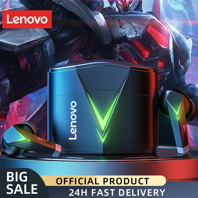 Игровые наушники Lenovo LP6 TWS новые беспроводные bluetooth с шумоподавлением