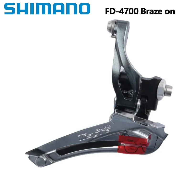 

Передний переключатель передач Shimano Tiagra 4700 FD 4700 Braze On 2x10Speed 31,8 мм 34,9 мм, фиксатор, оригинальный переключатель передач для дорожного велосипеда, 1 шт.