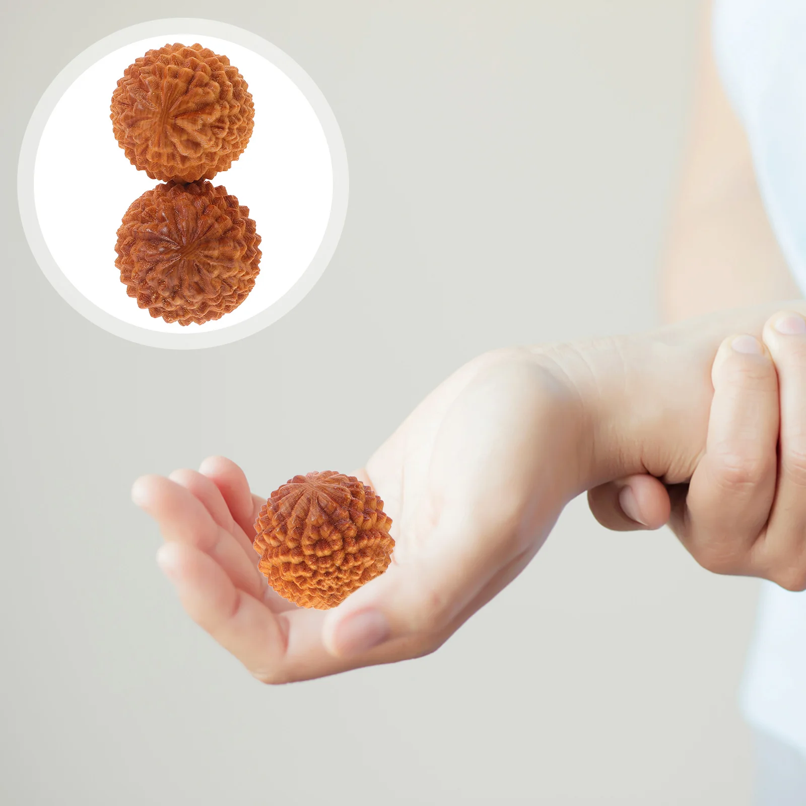 2pcs Wooden Acupressure Massage Balls 5