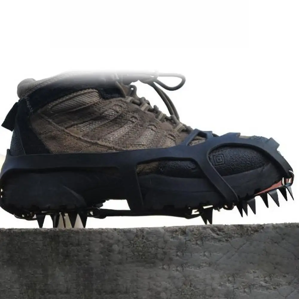 1 para 18 zębów antypoślizgowe uchwyty na lód śnieg buty Boot Traction Cleat kolce Crampon