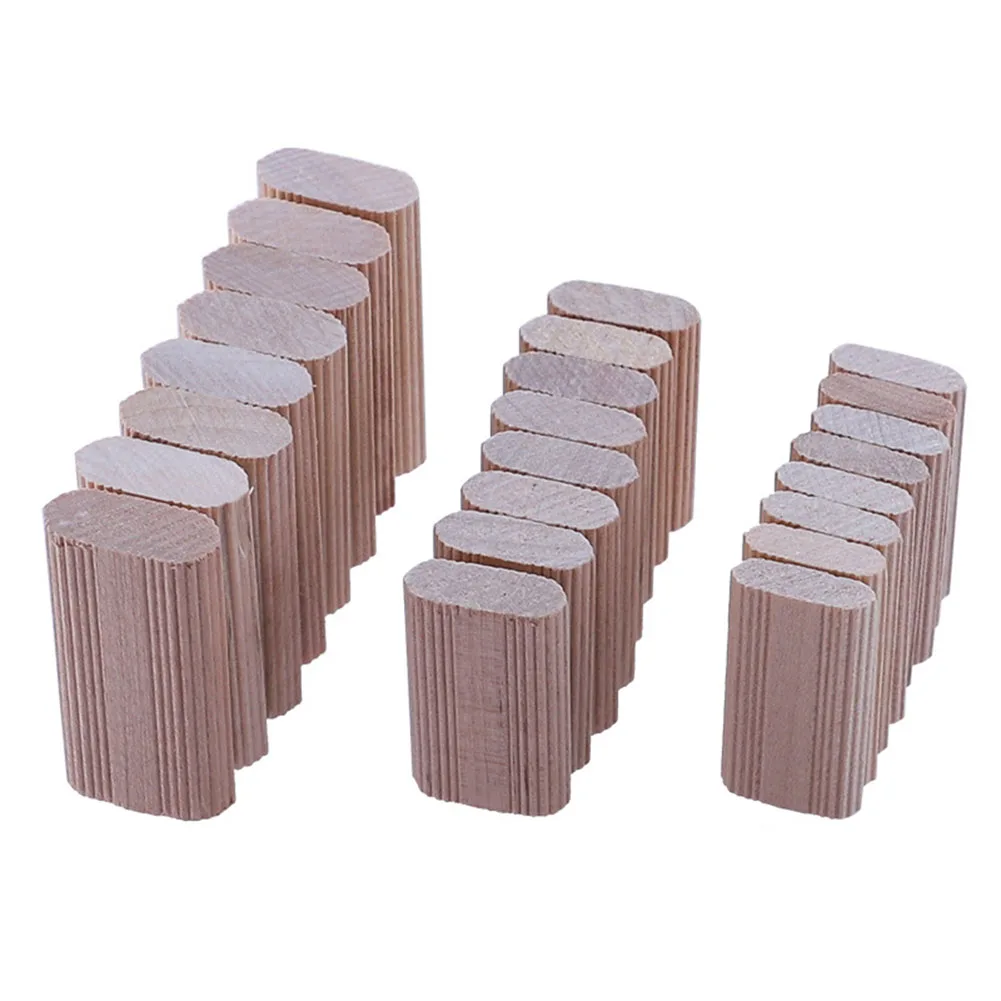50pcs Wood Stick Unfinished Wooden Dowel Rods Block for Building Model Woodworking Furniture Splicing DIY Crafts